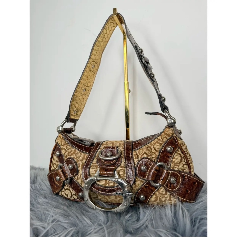 Vintage Guess Bag Purse. Brown Monogram Y2K 2000s